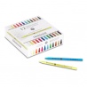 BOITE 12 CRAYONS PASTELS ASSORTIS + 12 EMPLACEMENTS VIDES