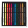 BOITE 12 CRAYONS PASTELS ASSORTIS + 12 EMPLACEMENTS VIDES