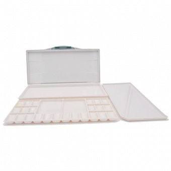 PALETTE ANTISECHE POUR AQUARELLE 15.6 X 32 CM 24 ALVEOLES