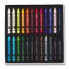 BOITE 24 DEMI CRAYONS PASTELS ASSORTIS + 12 EMPLACEMENTS VIDES