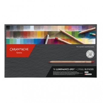 BOÎTE CARTON DE 76 CRAYONS DE COULEUR + 2 FULL BLENDER