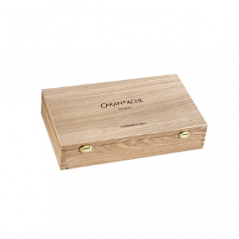COFFRET BOIS DE 100 CRAYONS DE COULEUR LUMINANCE + ACCESSOIRES
