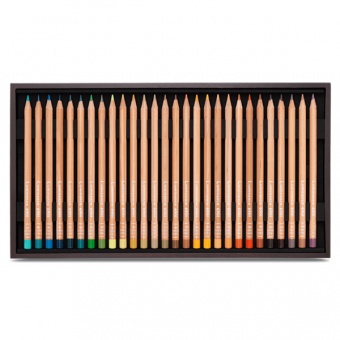 COFFRET BOIS DE 82 CRAYONS DE COULEUR  LUMINANCE + 2 FULL BLENDER