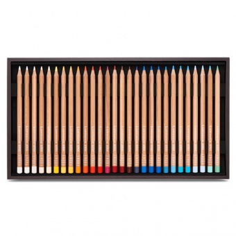 COFFRET BOIS DE 82 CRAYONS DE COULEUR  LUMINANCE + 2 FULL BLENDER