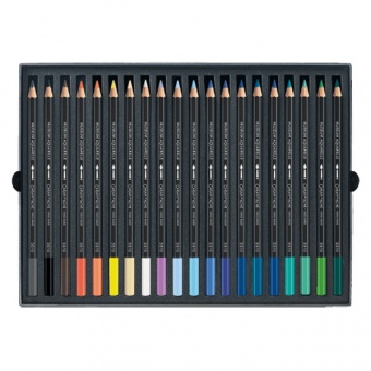 BOÎTE CARTON DE 20 CRAYONS DE COULEUR AQUARELLE ARTIST MUSEUM MARINE