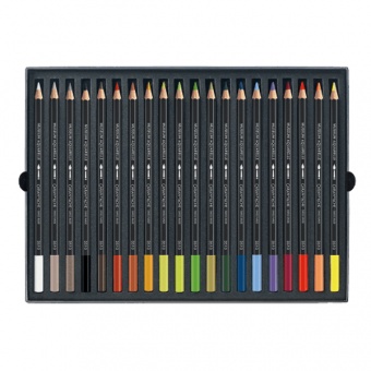 BOÎTE CARTON DE 20 CRAYONS DE COULEUR AQUARELLE ARTIST MUSEUM PAYSAGE