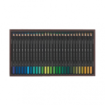 COFFRET BOIS DE 80 CRAYONS DE COULEUR AQUARELLE ARTIST MUSEUM + 3 CRAYONS GRAPHITE
