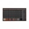 COFFRET BOIS DE 80 CRAYONS DE COULEUR AQUARELLE ARTIST MUSEUM + 3 CRAYONS GRAPHITE