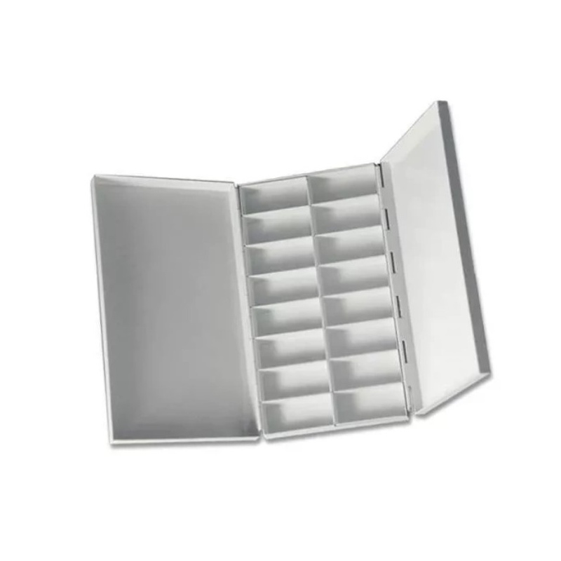 PALETTE BOITE METALLIQUE LAQUEE BLANC - 16 ALVEOLES
