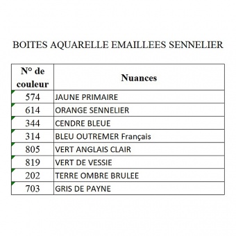 BOITE VOYAGE METAL EMAILLE NOIR 8 1/2 GODETS , 1 PINCEAU ET RESERVE D EAU