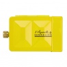 BOITE VOYAGE METAL EMAILLE JAUNE 8 1/2 GODETS , 1 PINCEAU ET RESERVE D EAU