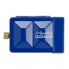 BOITE VOYAGE METAL EMAILLE BLEU 8 1/2 GODETS , 1 PINCEAU ET RESERVE D EAU