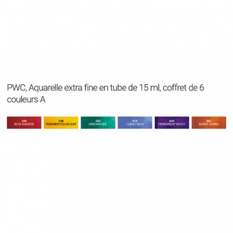 SHIN HAN AQUARELLE PWC EXTRA 6 TUBES 15 ML SET A