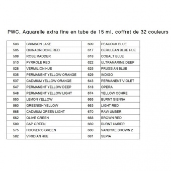 SHIN HAN AQUARELLE PWC EXTRA 32 TUBES 15 ML