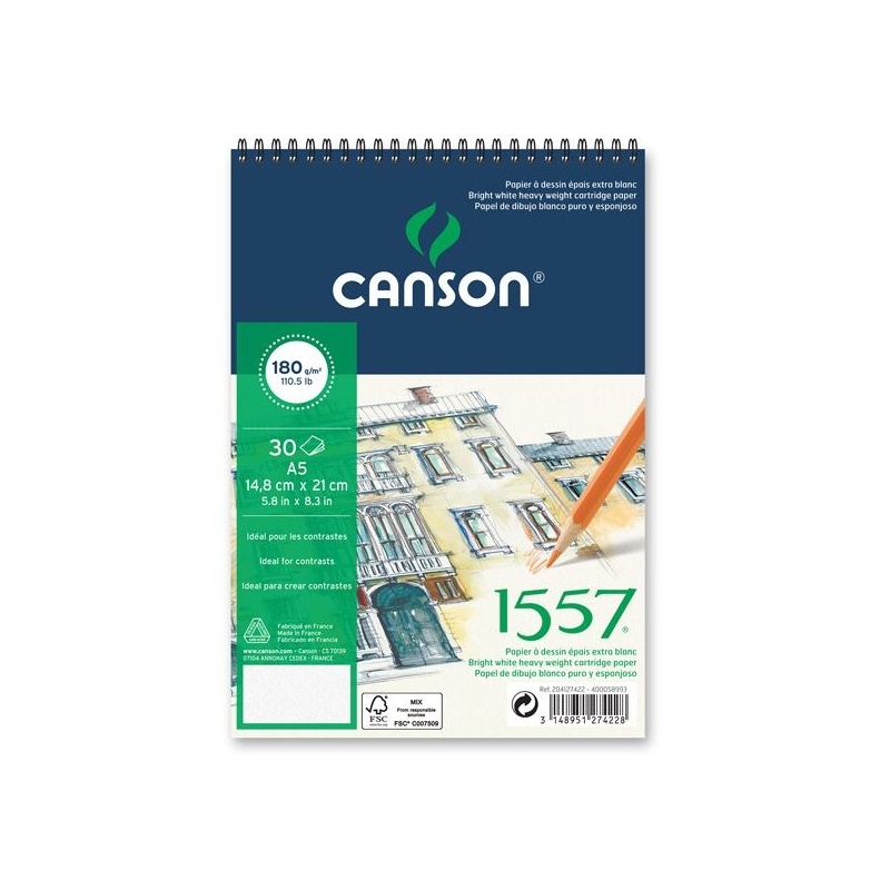 1557 ALBUM SPIRALE 30 FEUILLES 180 G