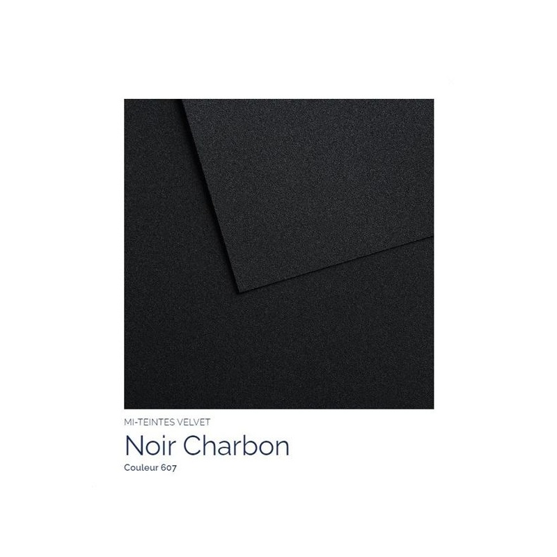 FEUILLE 430 G 50 X 65 NOIR CHARBON 607