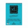 XL AQUARELLE ALBUM SPIRALE 30 FEUILLES 300G GRAIN FIN BLANC