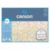 CANSON AQUARELLE BLOC COLLE 4 COTES  20 FEUILLES 300 G GRAIN TORCHON