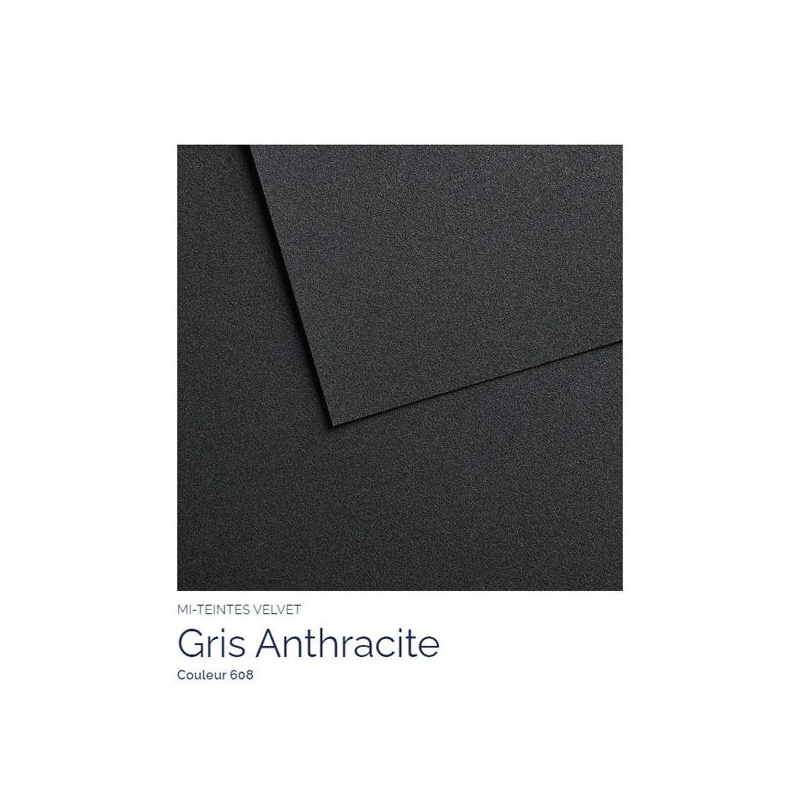 FEUILLE 430 G 50 X 65 GRIS ANTHRACITE 608