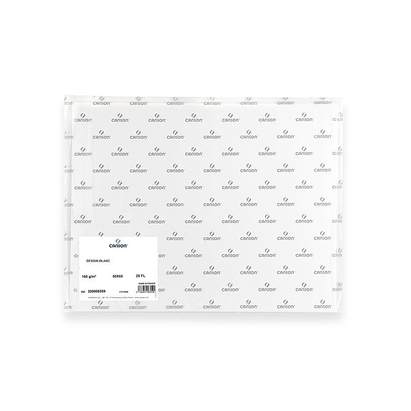 MANIPACK DESSIN BLANC CANSON 25 F 50 X 65 160 G