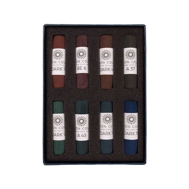 SET 8  SMALL PASTELS  DARK