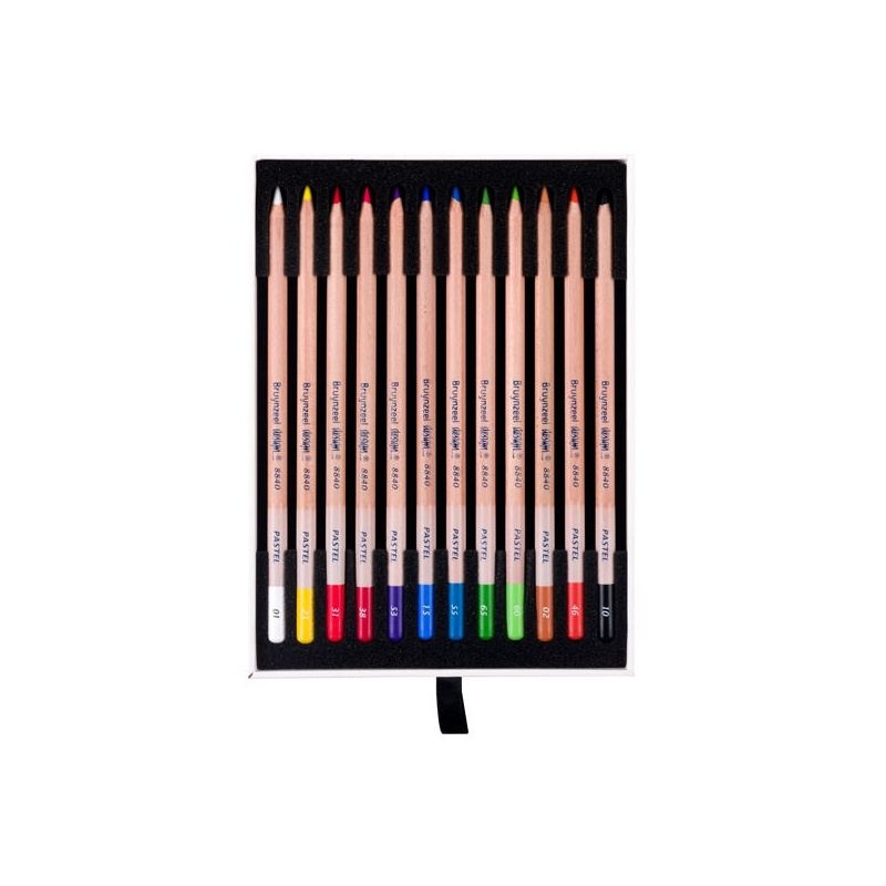 COFFRET 12 CRAYONS PASTEL DESIGN BRUYNZEEL