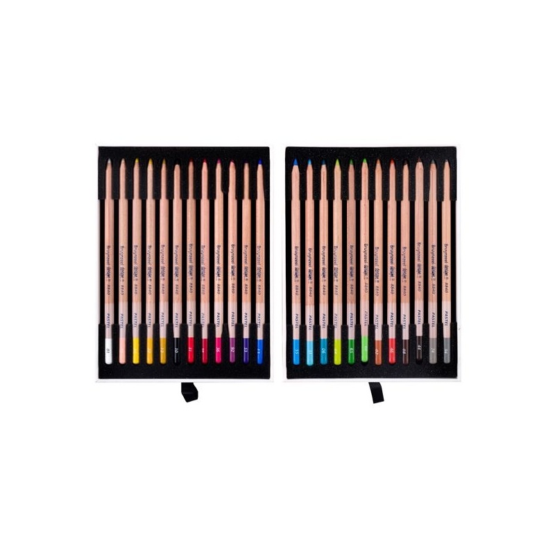 COFFRET 24 CRAYONS PASTEL DESIGN BRUYNZEEL