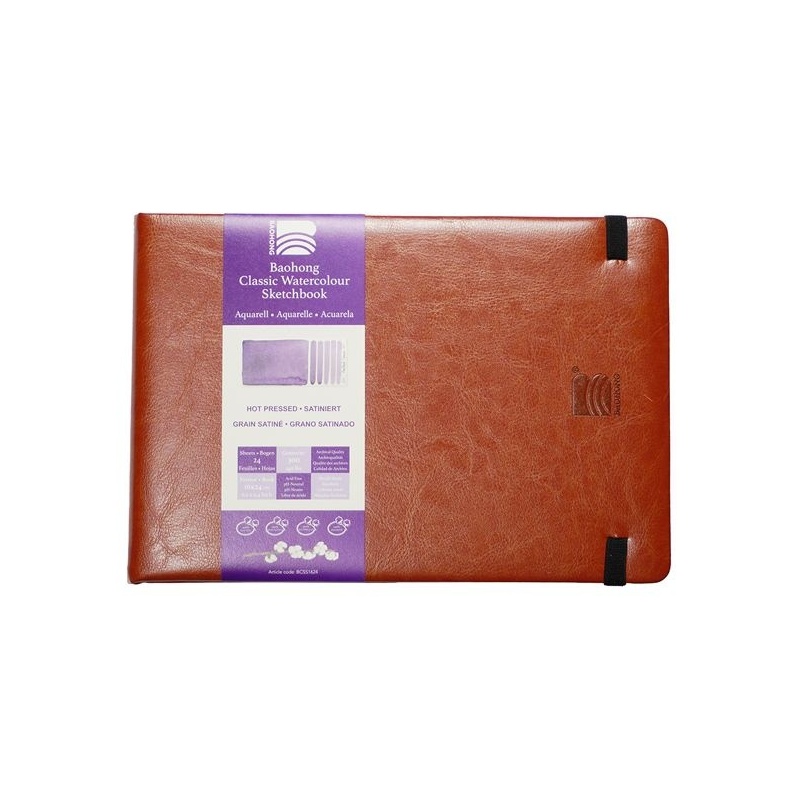 CARNET DE VOYAGE 100 % COTON 24 FEUILLES 300 G GRAIN SATIN 16 X 24
