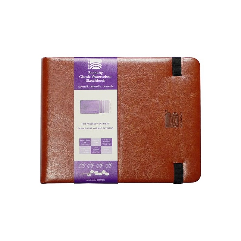 CARNET DE VOYAGE 100 % COTON 24 FEUILLES 300 G GRAIN SATIN 12 X 16