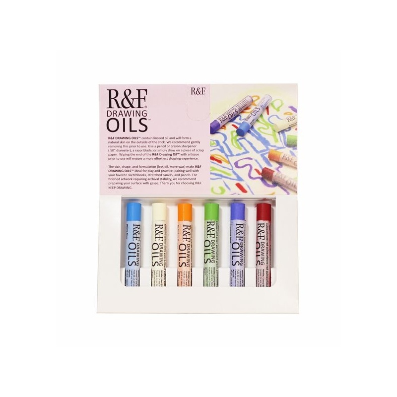 DRAWING OIL SET MODERN COLOR 6 BATONS 12 ML