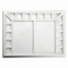 MEEDEN PALETTE PORCELAINE RECTANGULAIRE XL  25 X 33 CM 17 ALVEOLES ET 2 ZONES DE MELANGE