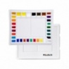 MEEDEN PALETTE PORCELAINE RECTANGULAIRE XL  27 X 34 CM 33 ALVEOLES 2 ZONES DE MELANGE ET COUVERCLE