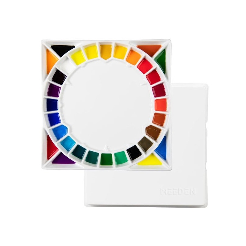 MEEDEN PALETTE PORCELAINE XL 32 X 32 CM 32 ALVEOLES 1 ZONE DE MELANGE ET COUVERCLE