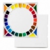 MEEDEN PALETTE PORCELAINE XL 32 X 32 CM 32 ALVEOLES 1 ZONE DE MELANGE ET COUVERCLE
