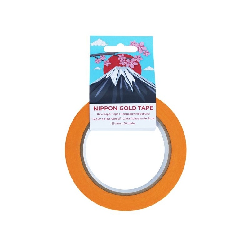 RUBAN ADHÉSIF POUR AQUARELLE EN PAPIER DE RIZ 25 MM X 50 ML