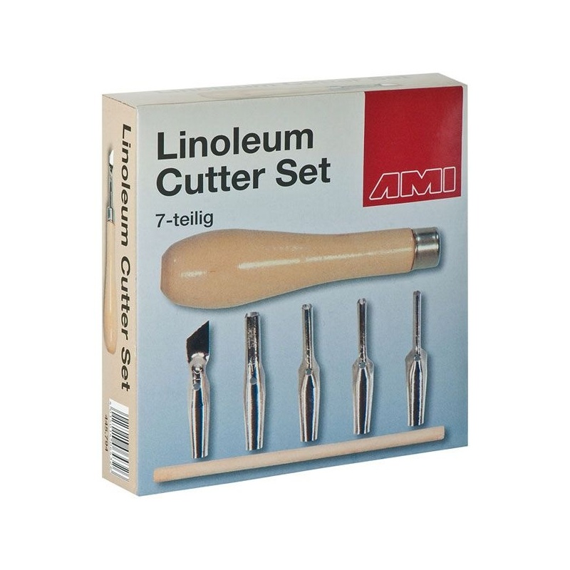 SET LINOGRAVURE 1 MANCHE BOIS ET 5 GOUGES