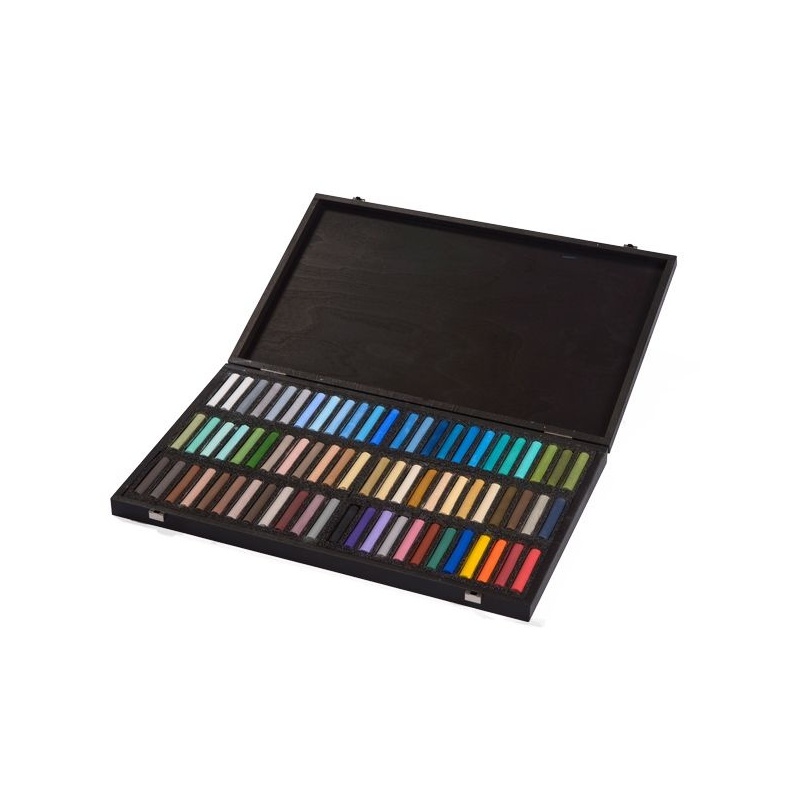 COFFRET BOIS 72 PASTELS MARINE