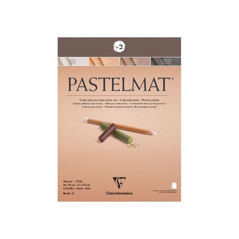 BLOC PASTELMAT 12 FEUILLES 360G N° 2