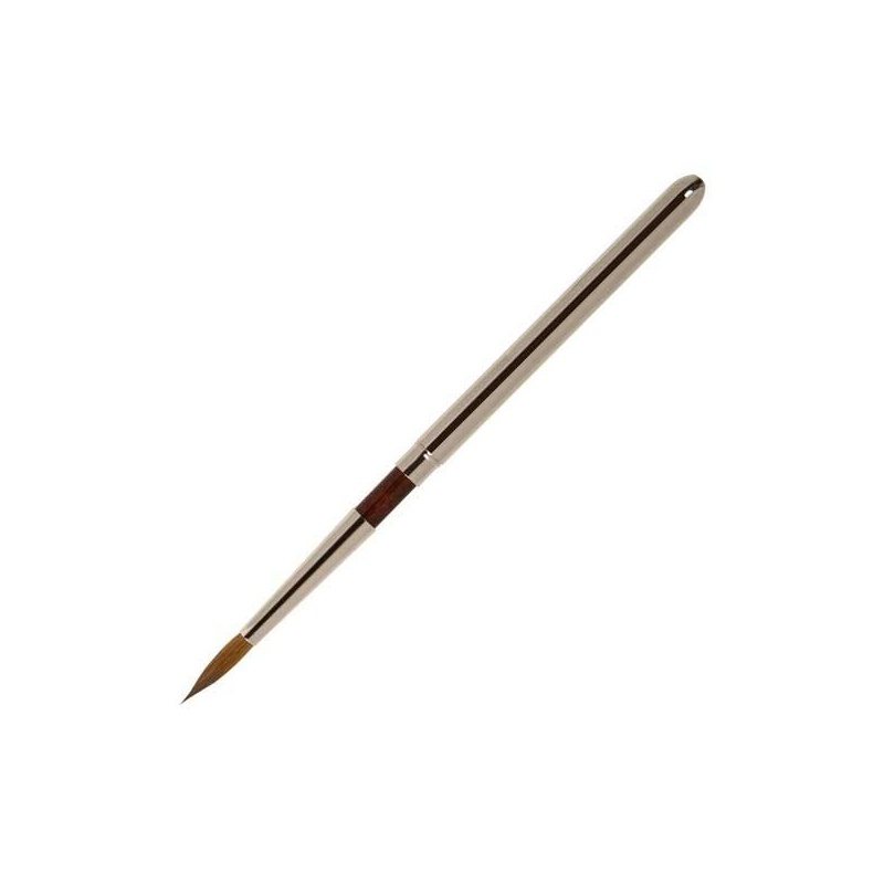 PINCEAU DE VOYAGE SYNTHETIQUE IMITATION MARTRE MANCHE METAL REVERSIBLE SERIE 9301
