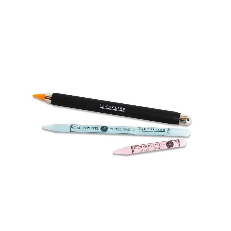 PORTE CRAYON PASTEL METAL NOIR