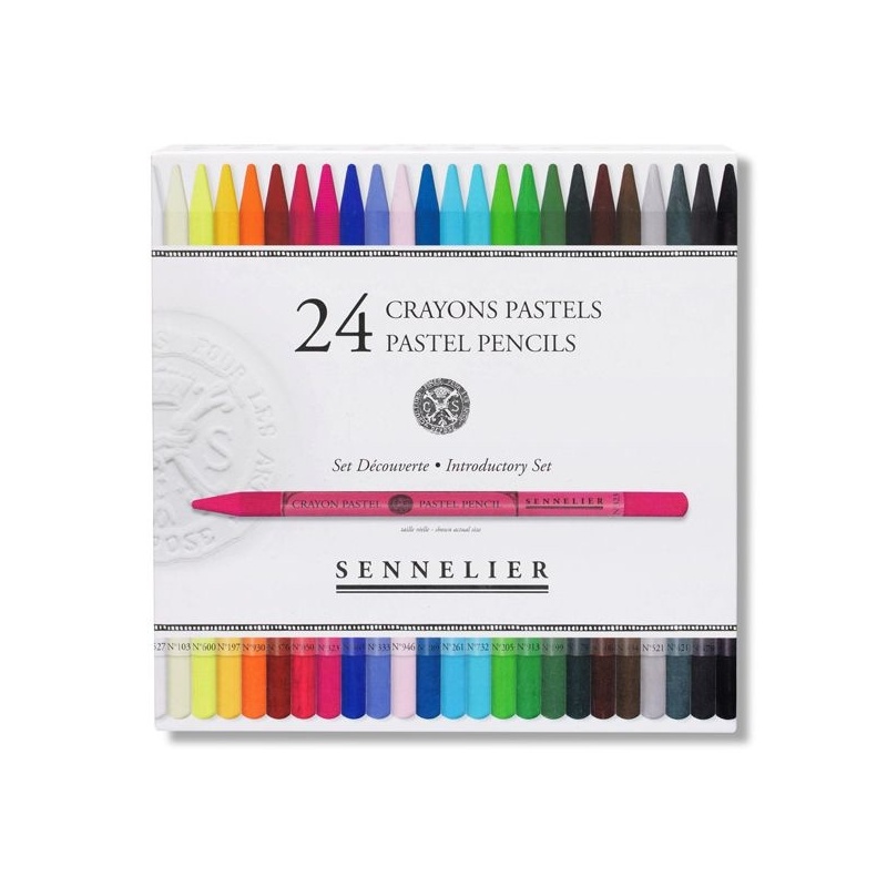 BOITE 24 CRAYONS PASTELS ASSORTIS