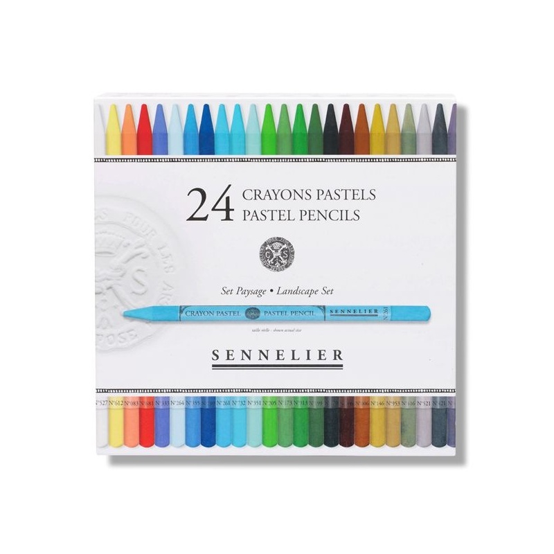 BOITE 24 CRAYONS PASTELS PAYSAGE