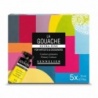 SET INITIATION 5 TUBES 21 ML GOUACHE EXTRA FINE COULEURS PRIMAIRES