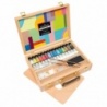 COFFRET BOIS 15 TUBES 21 ML ET ACCESSOIRES