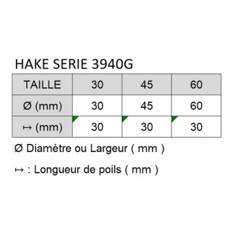 SPALTER HAKE POIL DE CHEVRE SERIE 3940G MANCHE COURT