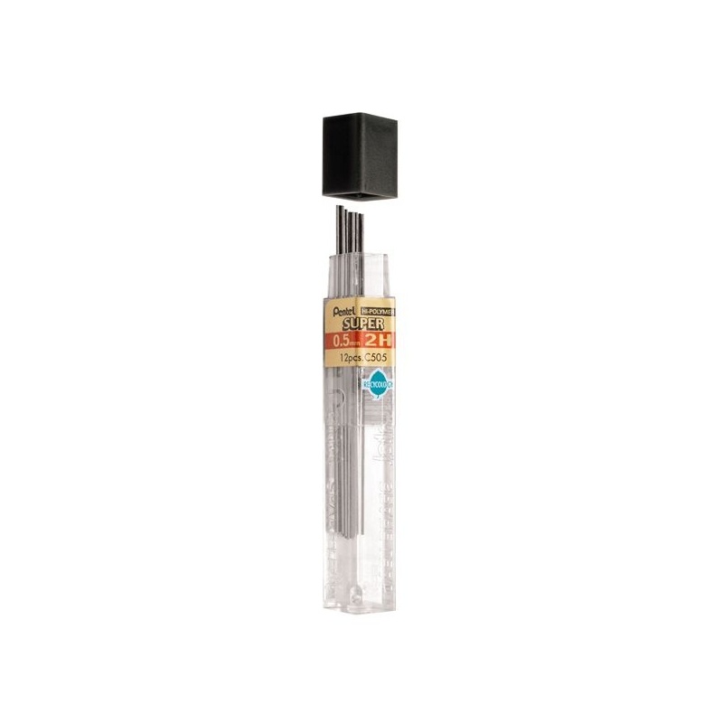 ETUI DE 12 MINES GRAPHITE HI POLYMER SUPER 0.5 MM  2H