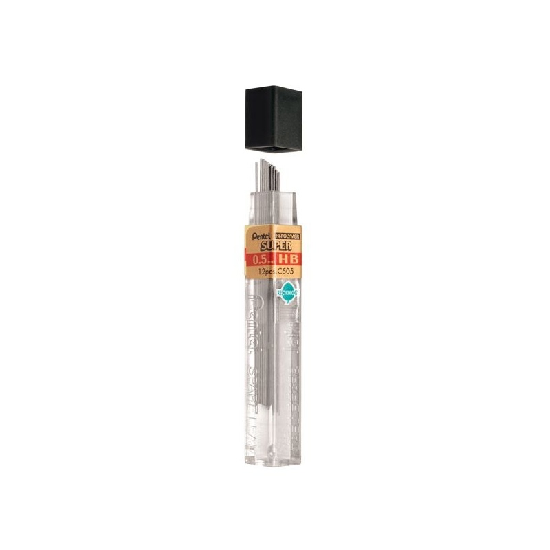 ETUI DE 12 MINES GRAPHITE HI POLYMER SUPER 0.5 MM  HB