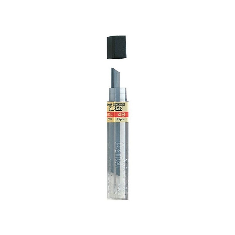 ETUI DE 12 MINES GRAPHITE HI POLYMER SUPER 0.5 MM  4B