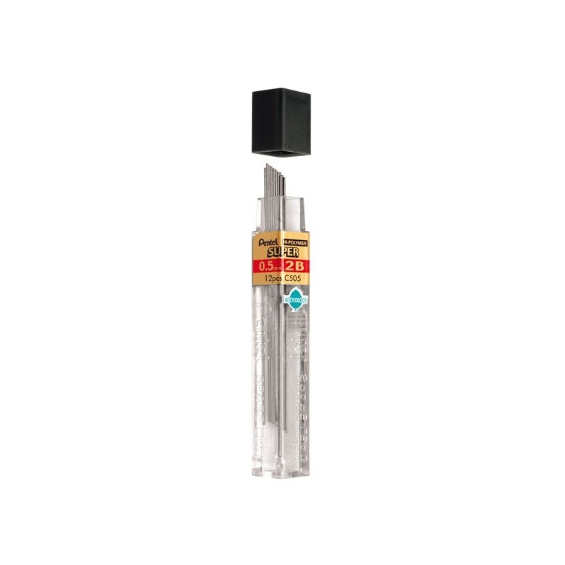 ETUI DE 12 MINES GRAPHITE HI POLYMER SUPER 0.5 MM  2B