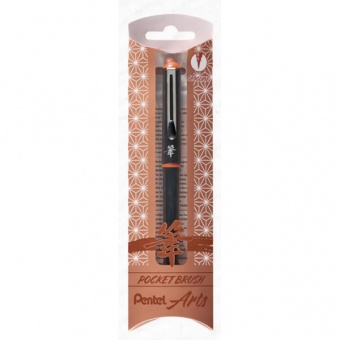 STYLO PINCEAU POCKET BRUSH ENCRE SANGUINE + 4 CARTOUCHES ENCRE SANGUINE